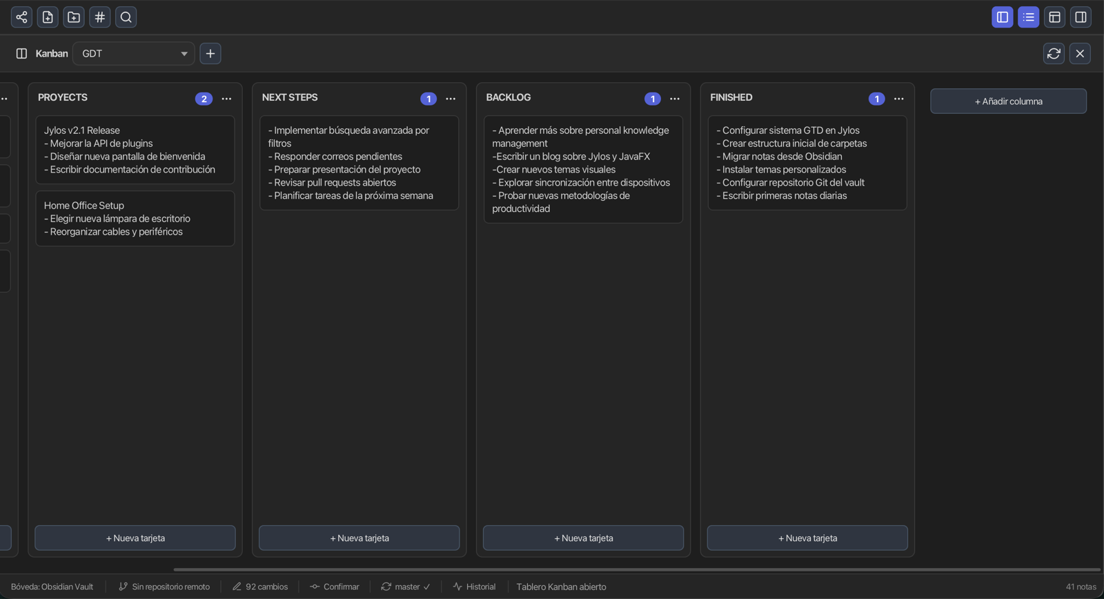 Kanban board